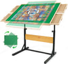 ALL4JIG 1500\2000 Piece Jigsaw Puzzle Table with Legs,Wooden Jigsaw Puzzle Table with 4 Drawers & Cover,360°Rotating for Easy Access,Adjustable Angle & Height Adjustment