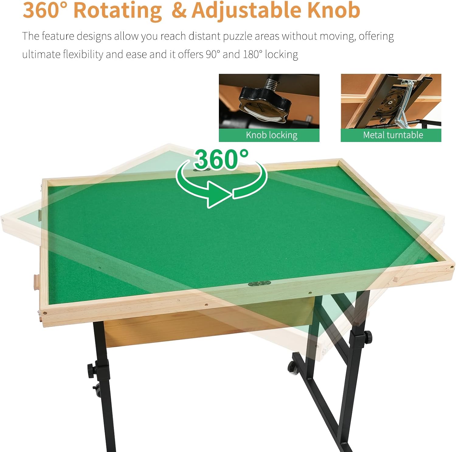 ALL4JIG Puzzle Board for Adults Gifts, Wooden Jigsaw Puzzle Table with 4 Drawers, 360°Rotating Panel & Locking Knob, Vertical Usage Option for 2000 Pieces