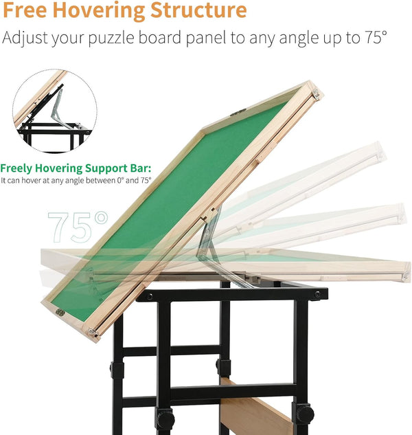 ALL4JIG Puzzle Board for Adults Gifts, Wooden Jigsaw Puzzle Table with 4 Drawers, 360°Rotating Panel & Locking Knob, Vertical Usage Option for 2000 Pieces