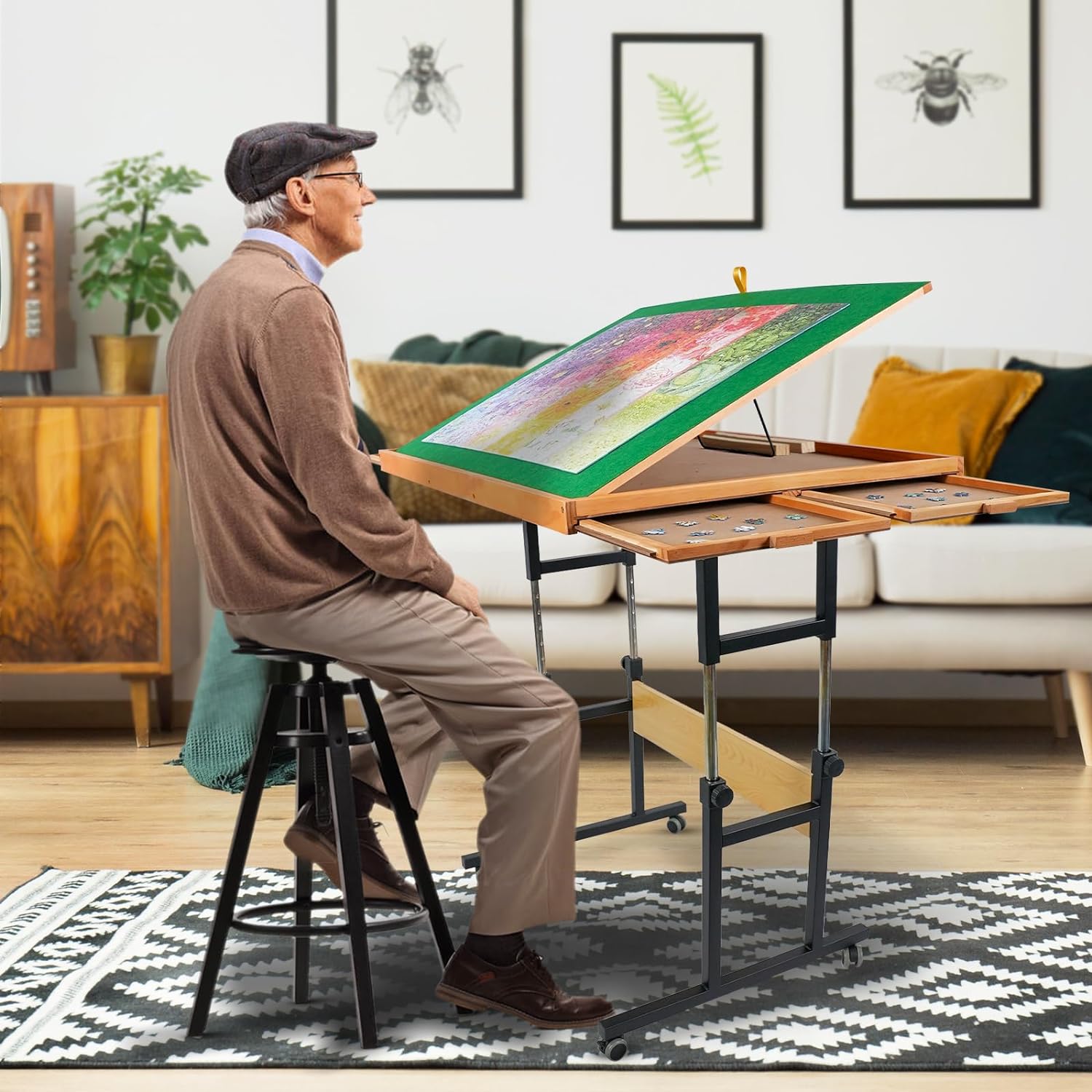 ALL4JIG 1500 Piece Jigsaw Puzzle Table with Legs,25