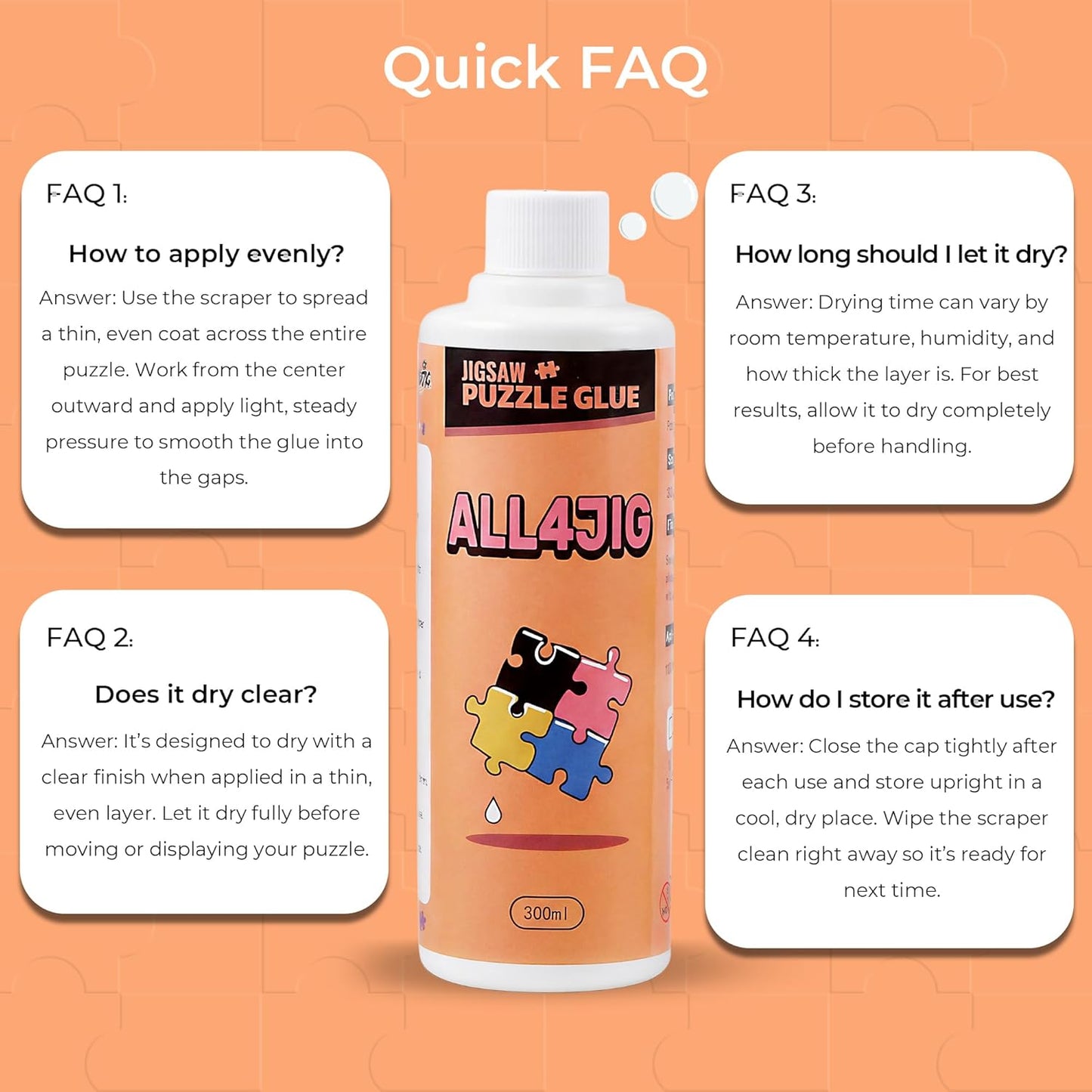 ALL4JIG Large Capacity Jigsaw Puzzle Glue