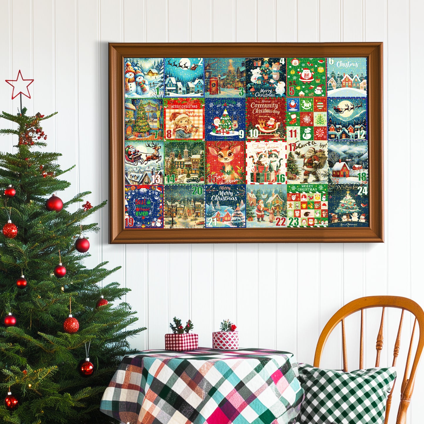 All4jig 1008 Pieces 2024 Christmas Advent Calendar Puzzle