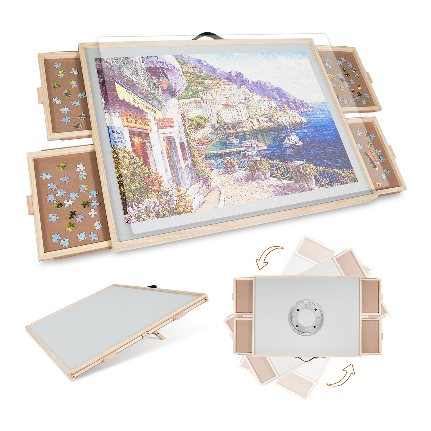 ALL4JIG 2-in-1 Rotating Tilted Jigsaw Puzzle Board – All4JIG