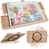 ALL4JIG 2-in-1 Tilting & Rotating Puzzle Board for Adults Gifts, Wooden Jigsaw Puzzle Table with 4 Drawers, Portable Puzzle Table with Lazy Susan and Cover, 26.4" x 34.4" for 1500 Pieces