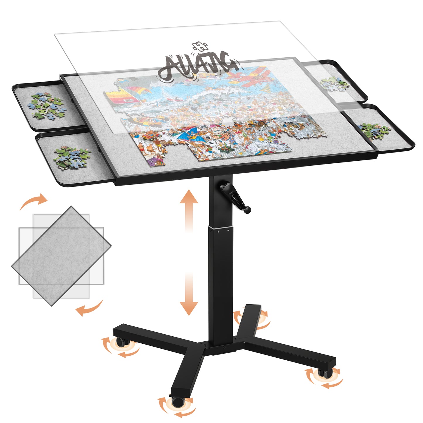 ALL4JIG 1500 Pieces Metal Jigsaw Puzzle Table