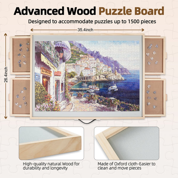  Jigsaw Puzzle Board, 1500 Piece Rotating Puzzle Board