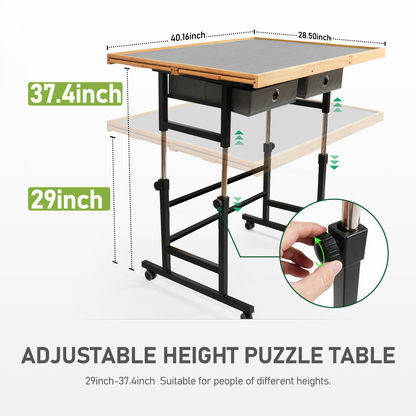 ALL4JIG Oxford Fabric Single-Arm Mobile Jigsaw Puzzle Table