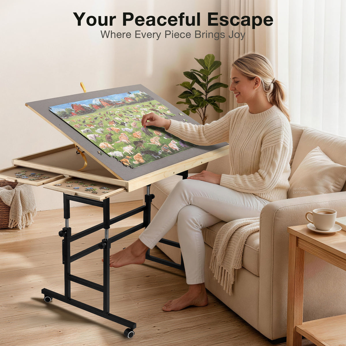 ALL4JIG Double-Layer Mobile Jigsaw Puzzle Table
