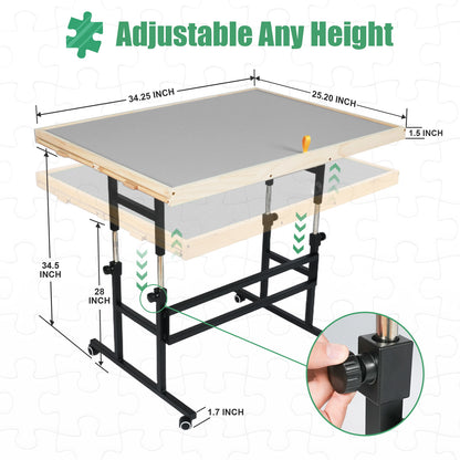 ALL4JIG Double-Layer Mobile Jigsaw Puzzle Table