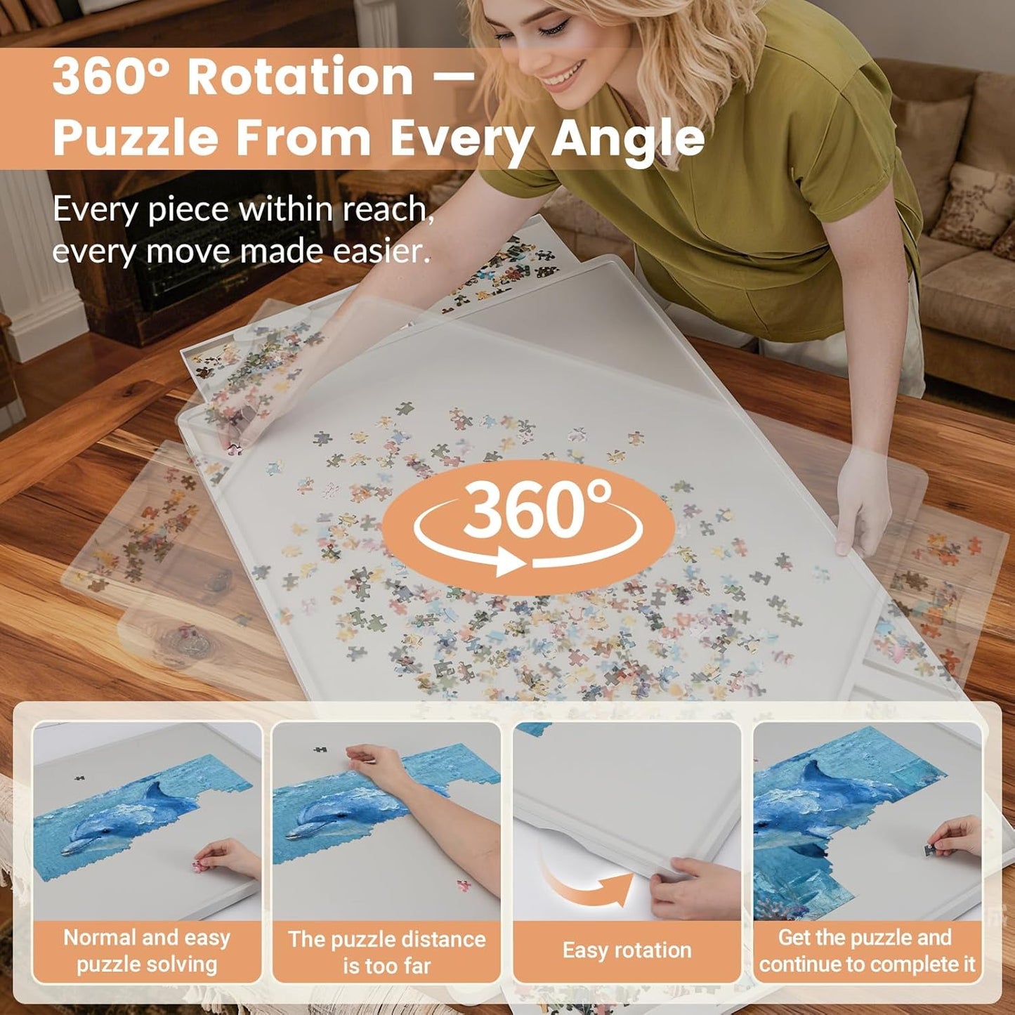 ALL4JIG Plastic Jigsaw Puzzle Board
