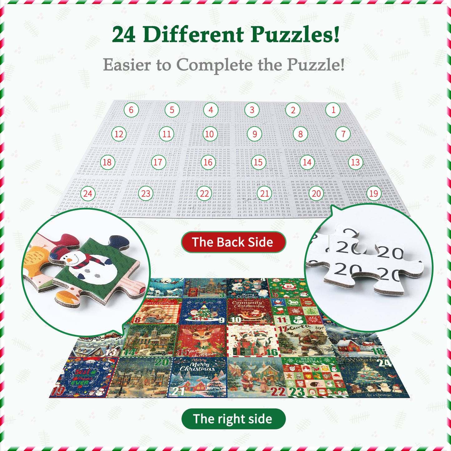 All4jig 1008 Pieces 2024 Christmas Advent Calendar Puzzle