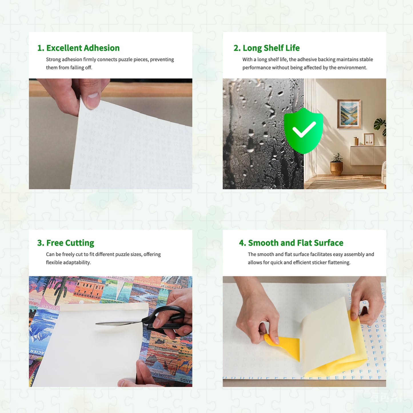 ALL4JIG Jigsaw Puzzle Adhesive Sheets