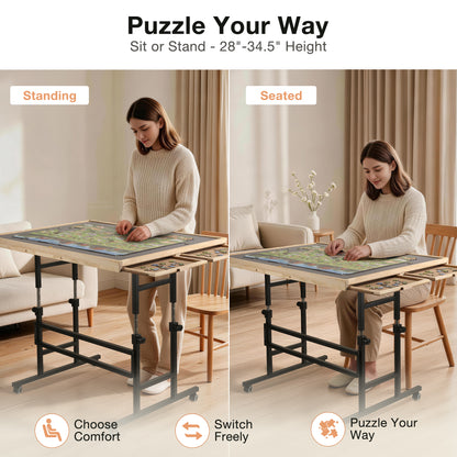 ALL4JIG Double-Layer Mobile Jigsaw Puzzle Table