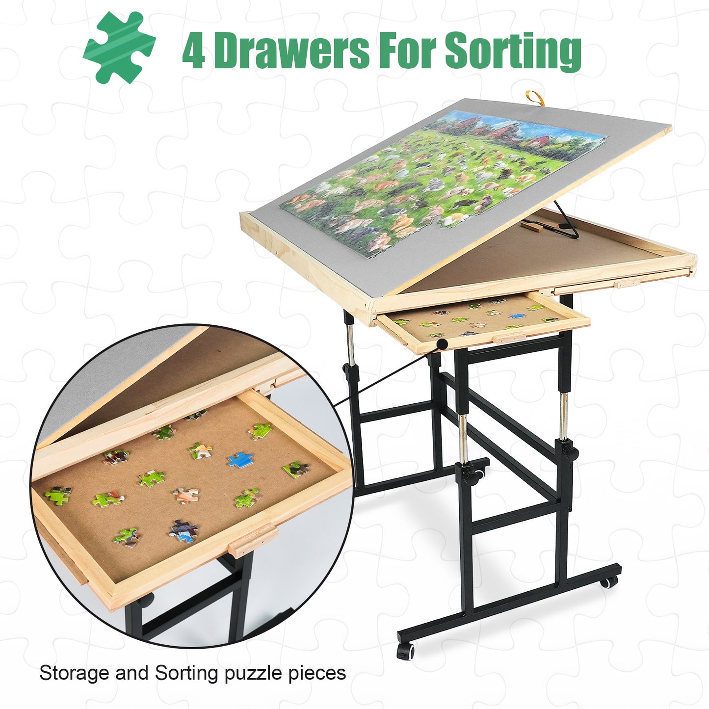 ALL4JIG Double-Layer Mobile Jigsaw Puzzle Table