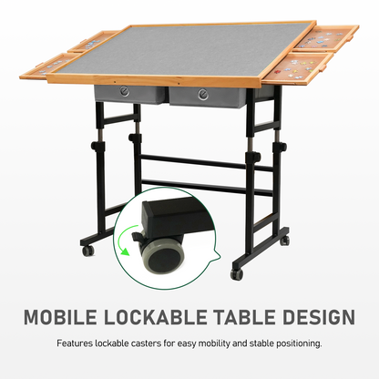 ALL4JIG Oxford Fabric Single-Arm Mobile Jigsaw Puzzle Table