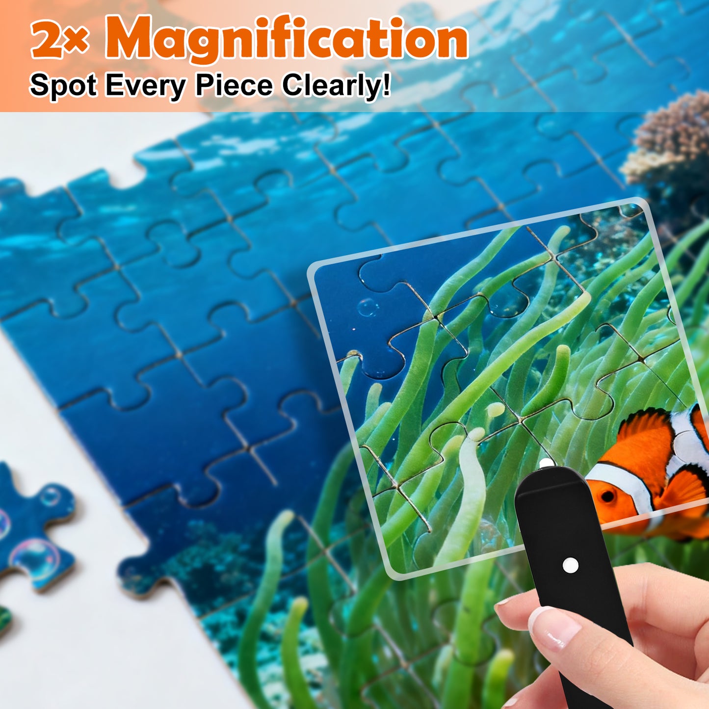 ALL4JIG Jigsaw Puzzle Magnifying Glass