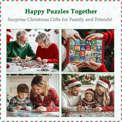 All4jig 1008 Pieces 2024 Christmas Advent Calendar Puzzle