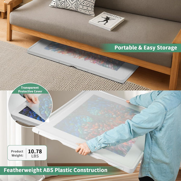 ALL4JIG 1500 Pieces Rotating Plastic Puzzle Board with 6 Sliding Drawers and Protective Cover, 360° Lazy Susan Design, 34.25"x26.38" Portable Spinning Puzzle Table for Adults, Ideal Gift for Mum