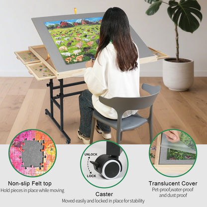 ALL4JIG Double-Layer Mobile Jigsaw Puzzle Table