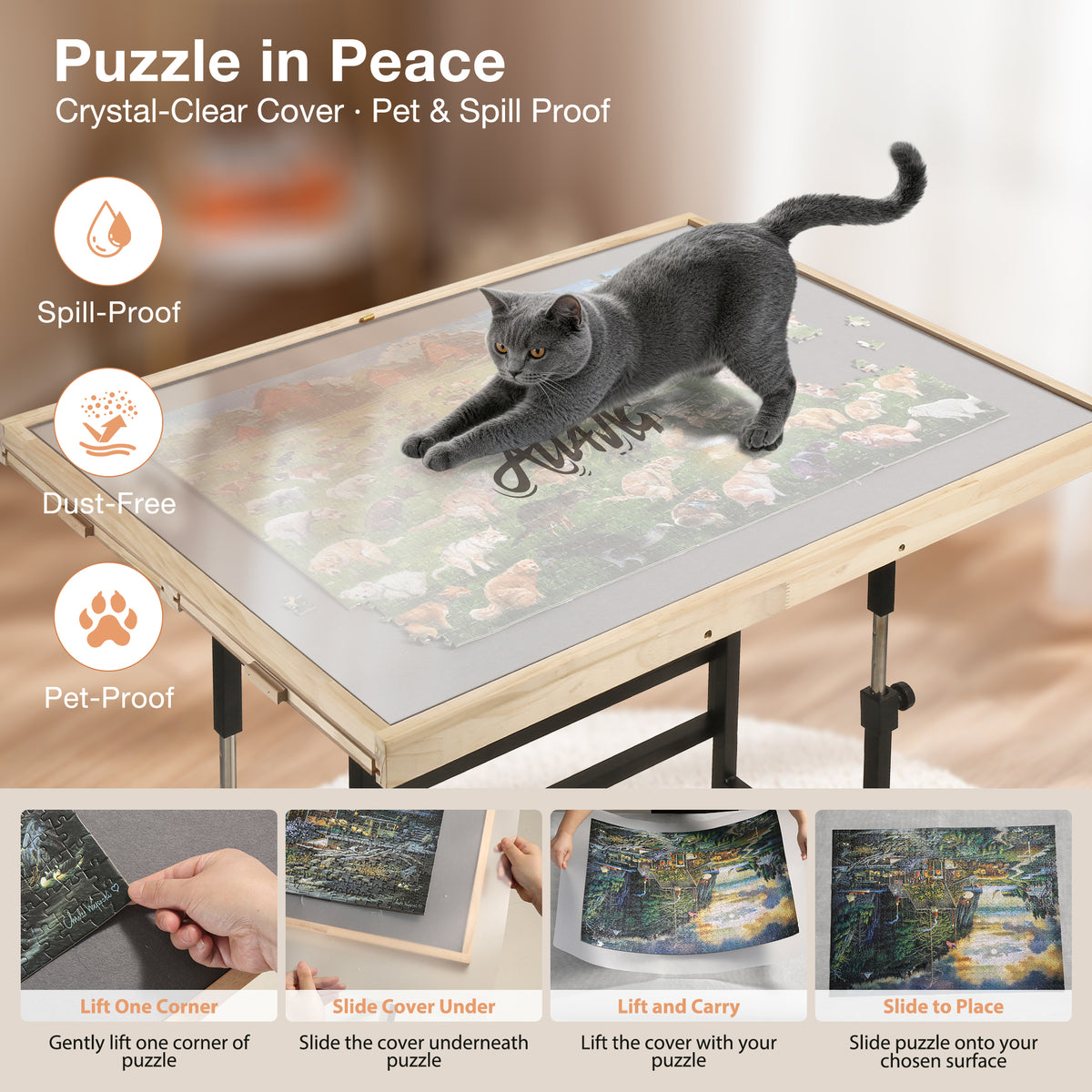 ALL4JIG Double-Layer Mobile Jigsaw Puzzle Table