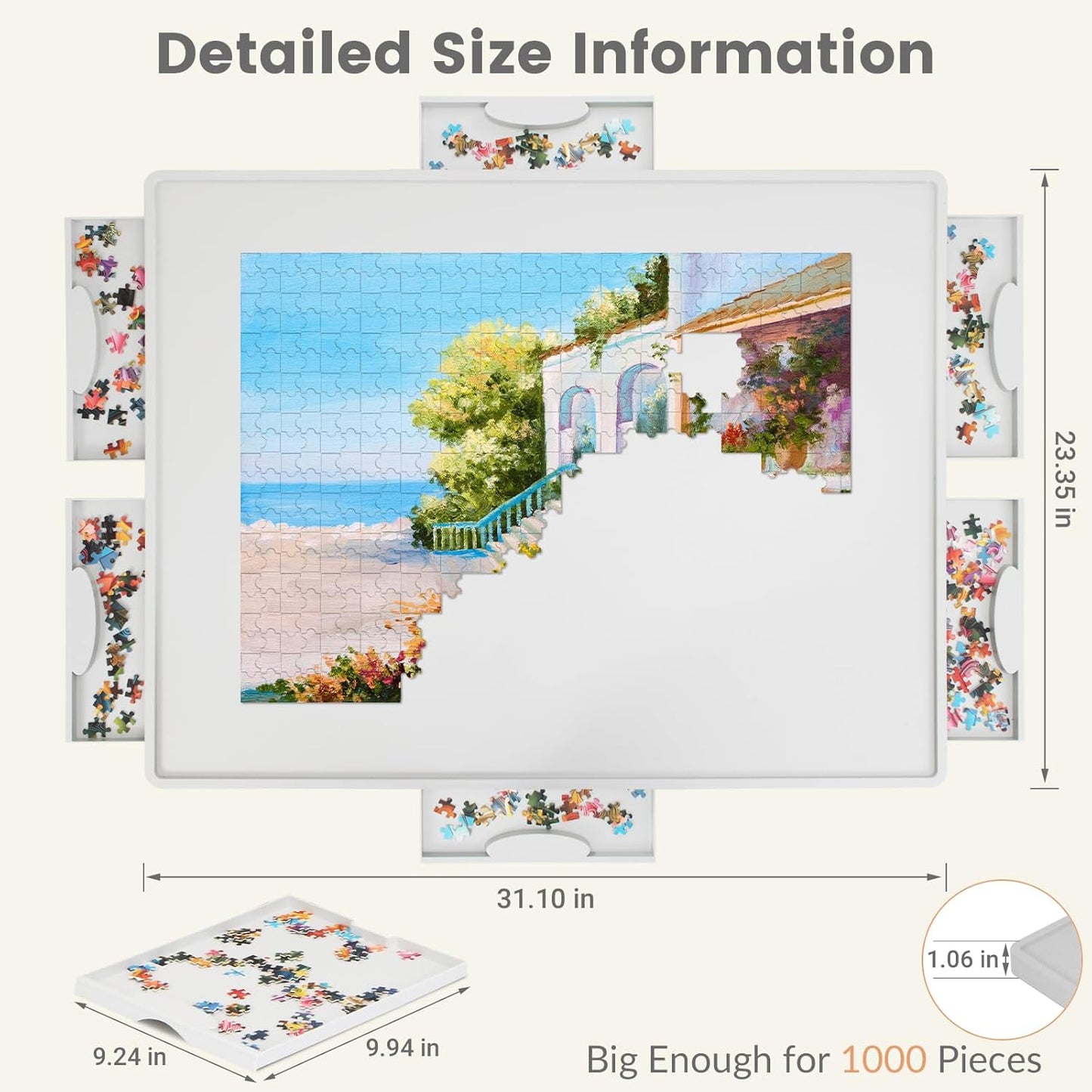 ALL4JIG Plastic Jigsaw Puzzle Board