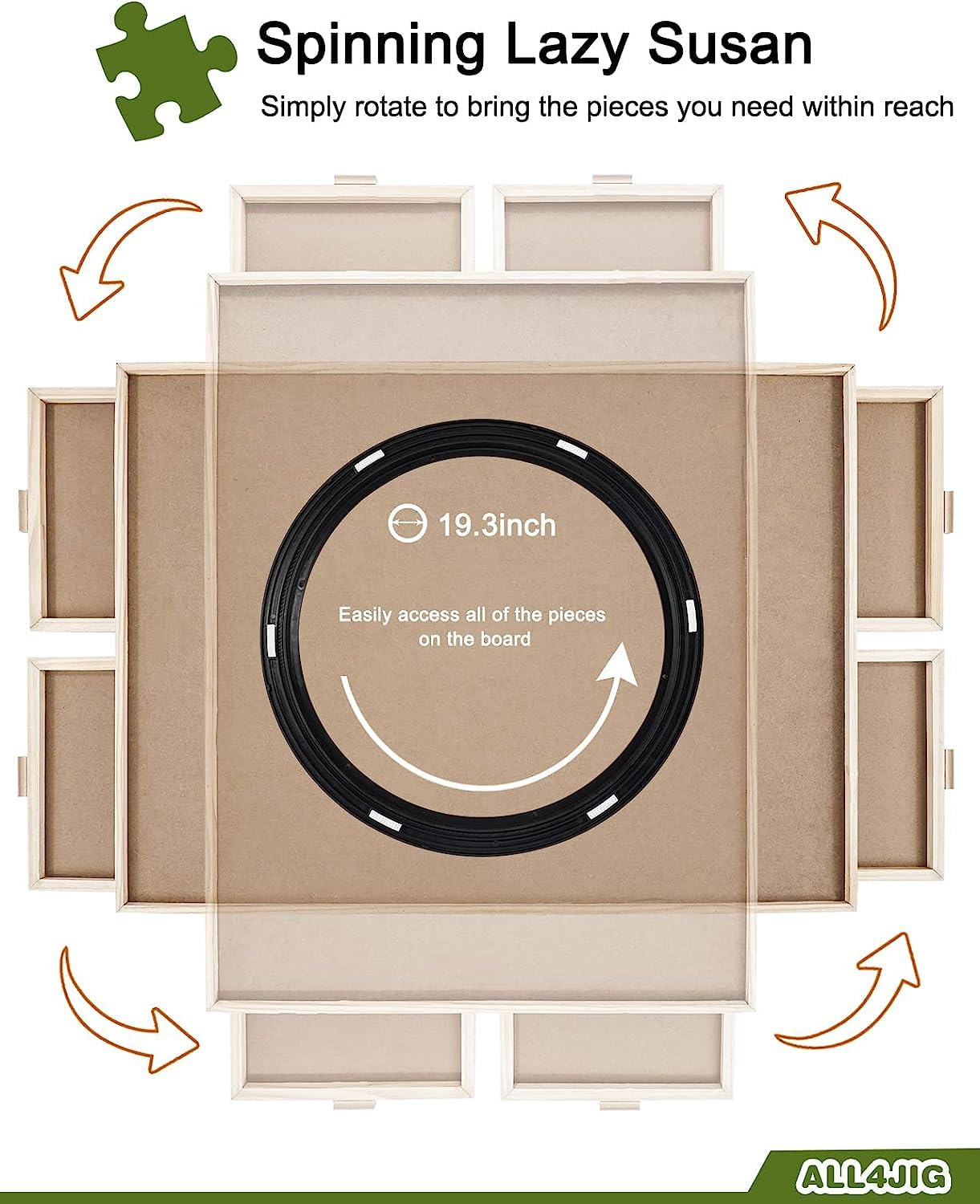 ALL4JIG Rotating Jigsaw Puzzle Board