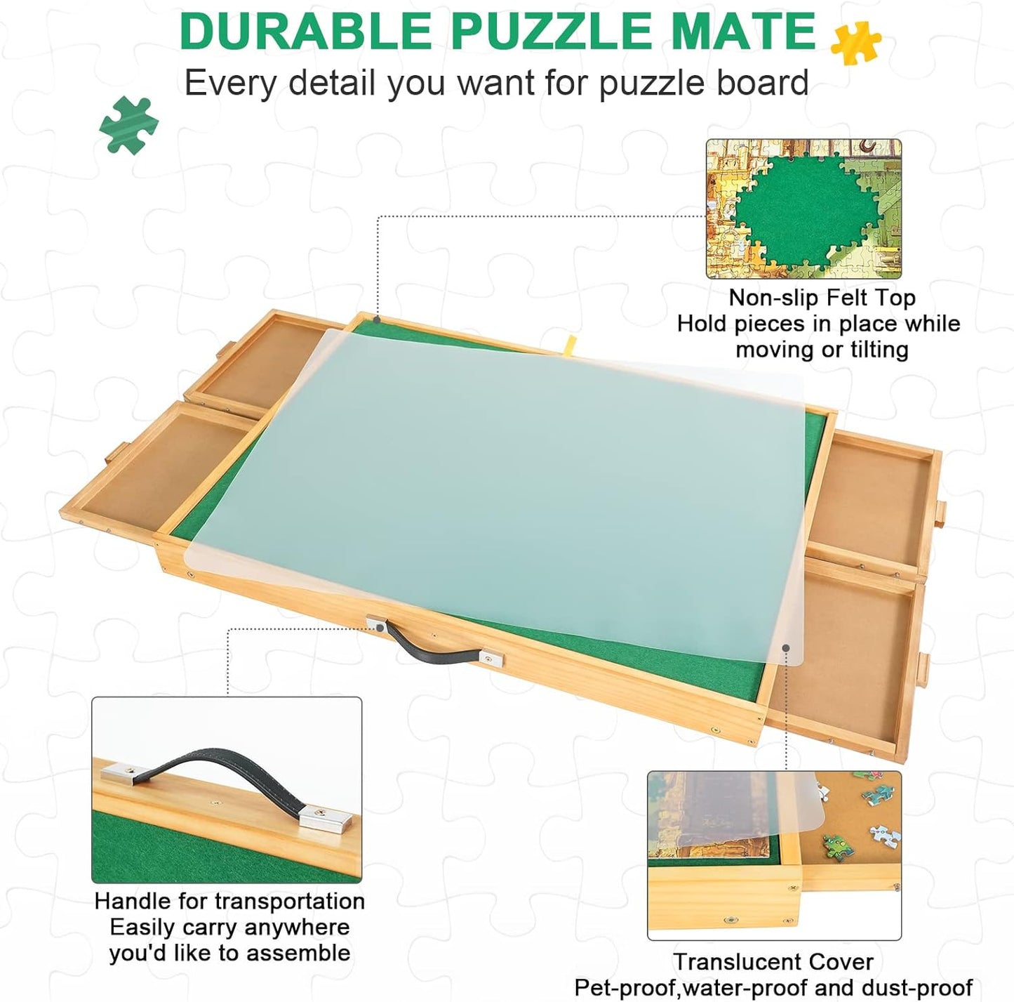 ALL4JIG 1500PCS Portable Puzzle Table with Legs