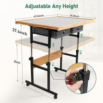 ALL4JIG Oxford Fabric Single-Arm Mobile Jigsaw Puzzle Table