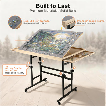 ALL4JIG Double-Layer Mobile Jigsaw Puzzle Table