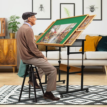 ALL4JIG Oxford Fabric Single-Arm Mobile Jigsaw Puzzle Table