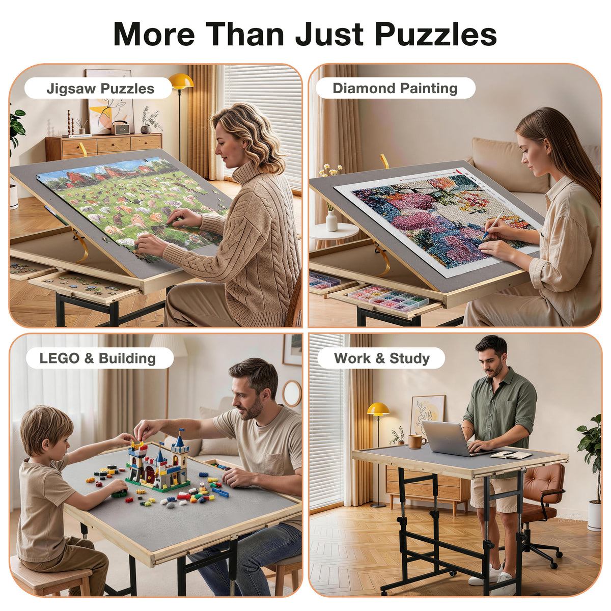 ALL4JIG Double-Layer Mobile Jigsaw Puzzle Table