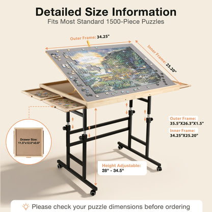 ALL4JIG Double-Layer Mobile Jigsaw Puzzle Table