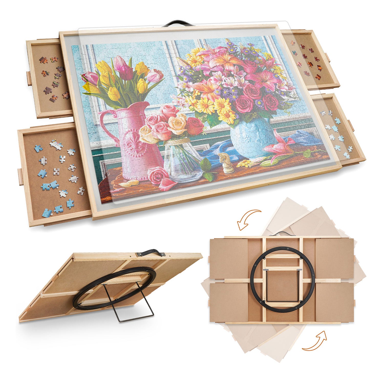 【A188】YISHAN ジグソーパズル　ボード　テーブル ALL4JIG 2-in-1 Rotating Tilted Jigsaw Puzzle Board – All4JIG