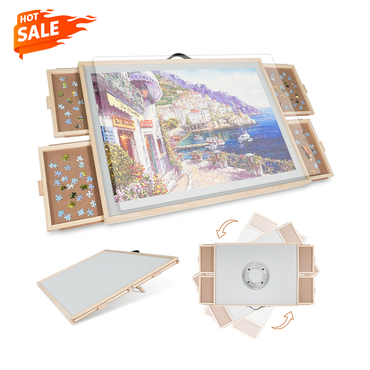 ALL4JIG 2-in-1 Rotating Tilted Jigsaw Puzzle Board