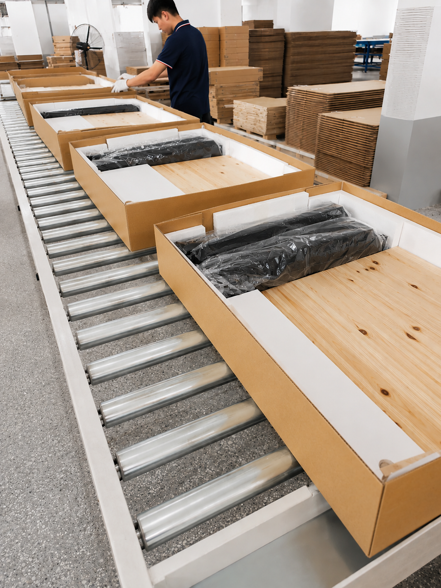 The revised support design for easier transport and installation