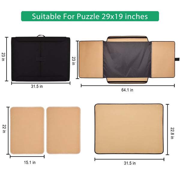 Portable Jigsaw Puzzle Board with Three Removable Boards